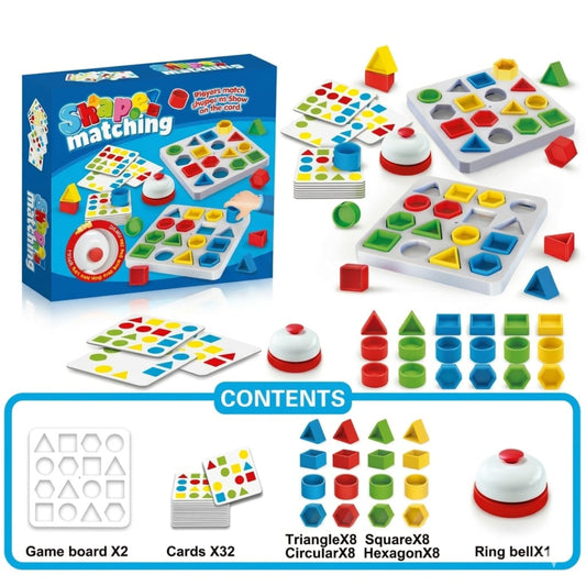 مطابقة الأشكال الهندسية مع جرس التحدي