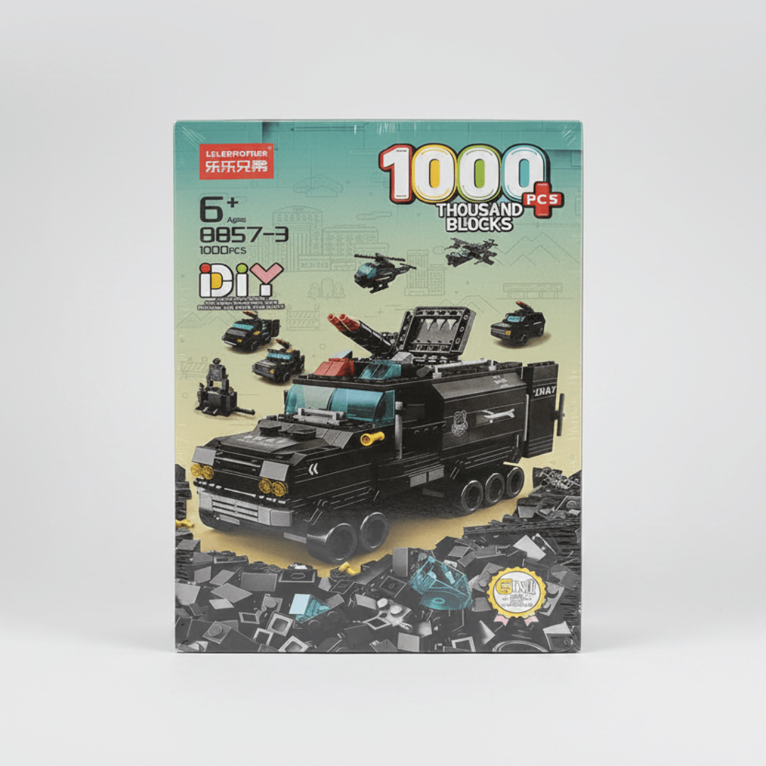 SWAT Truck 6-in-1 Building Set – 1000 Pieces - Skills Toy Store