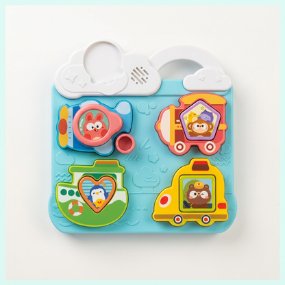 بازل بقطع طائرة وقطار وقارب وسيارة | Shape puzzle with airplane, train, boat and car pieces