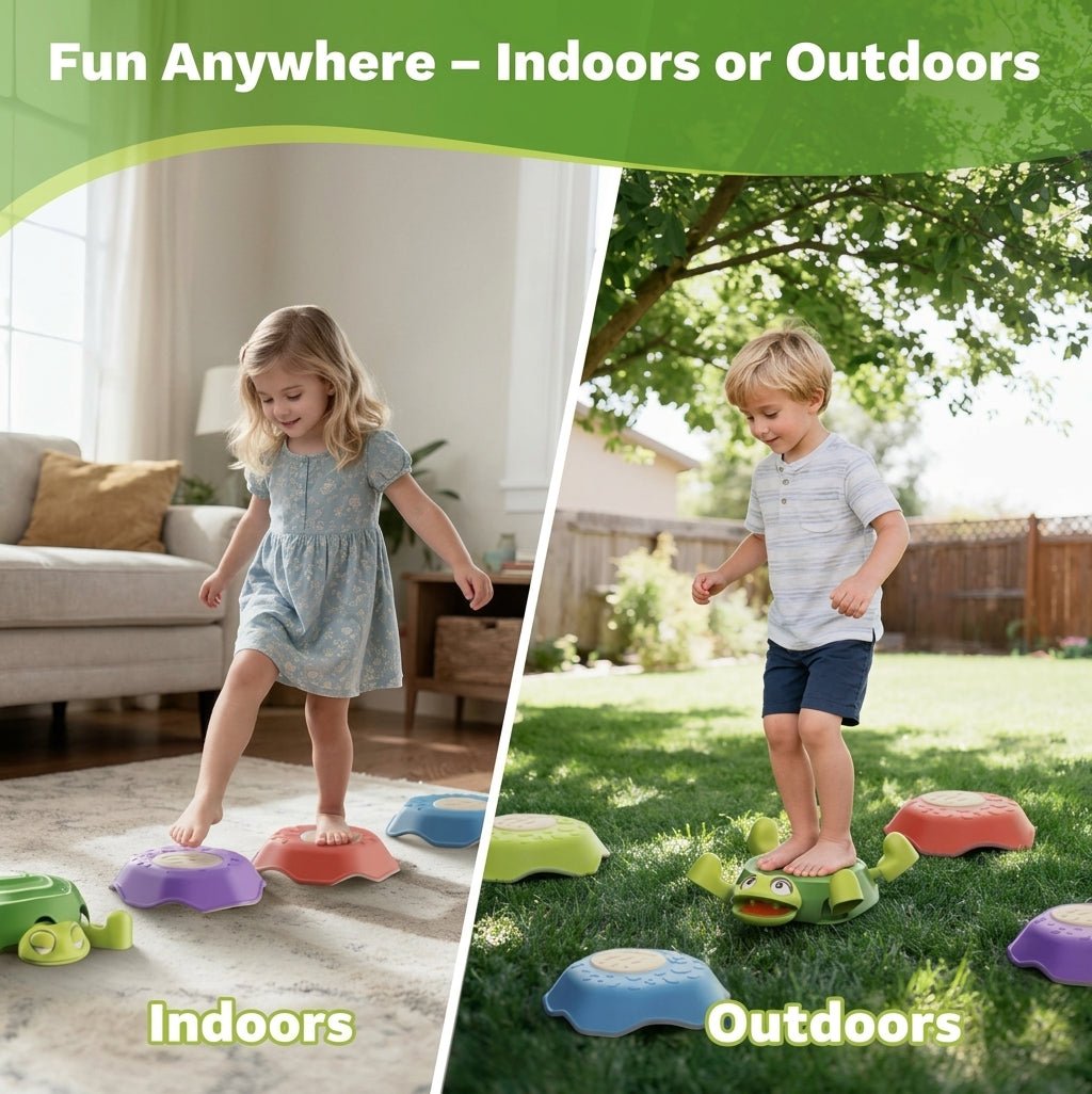 Frog Balance Stepping Stones 🐢 | Active Play Set - Skills Toy Store