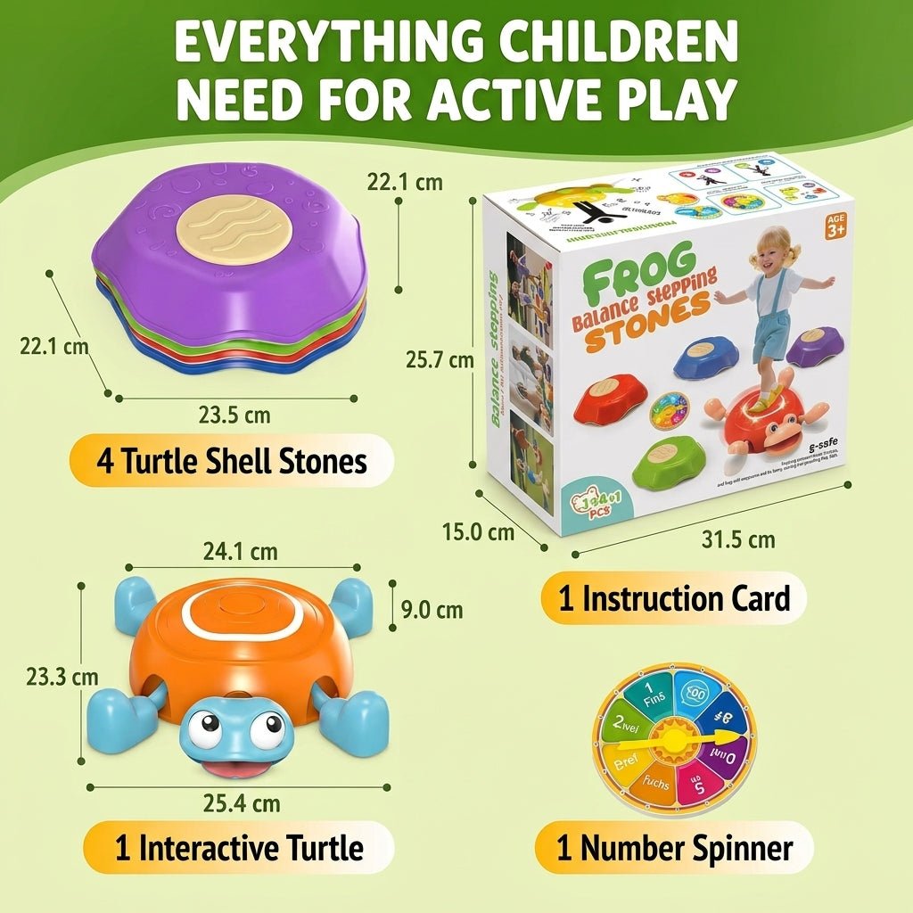 Frog Balance Stepping Stones 🐢 | Active Play Set - Skills Toy Store