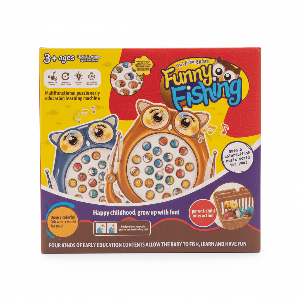 Funny Fishing – Owl Magnetic Fishing Game - Skills Toy Store