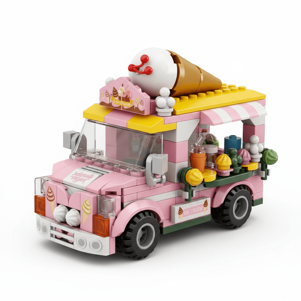 Ice Cream Van Building Set – 232 Pieces - Skills Toy Store