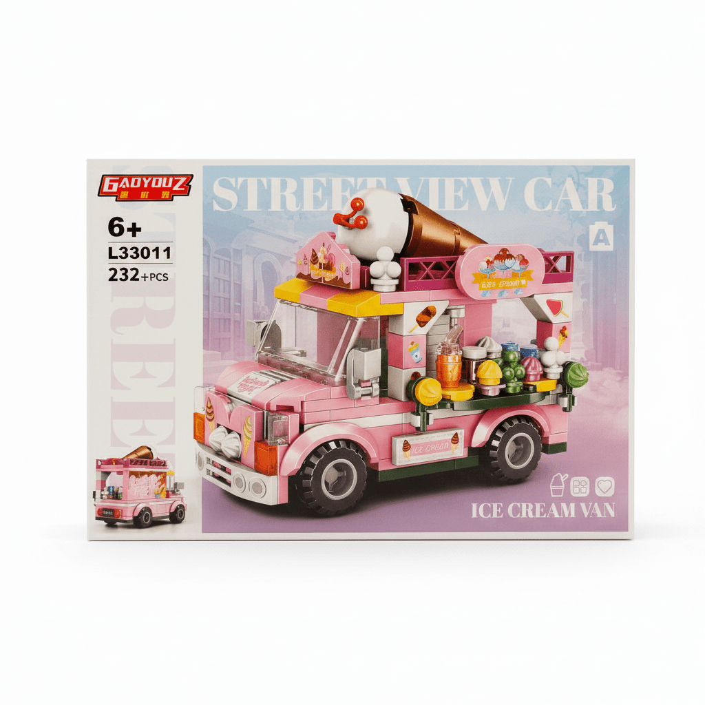 Ice Cream Van Building Set – 232 Pieces - Skills Toy Store