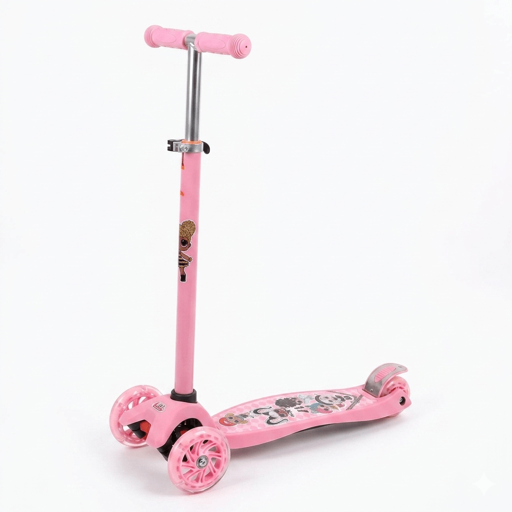 Light-Up 3-Wheel Kids Scooter (Pink & Blue) - Skills Toy Store
