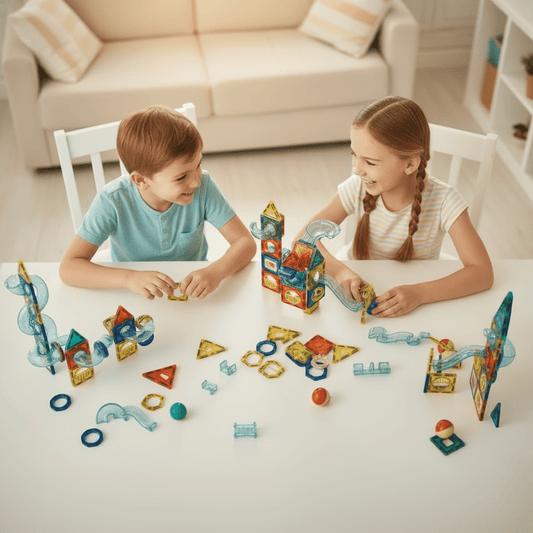 Magnetic Pipeline Blocks (73 Pieces) - Skills Toy Store