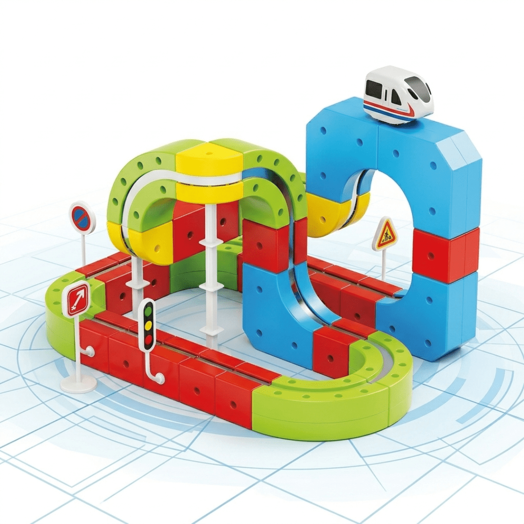 Magnetic Suspension Train Track Set (89 Pieces) - Skills Toy Store