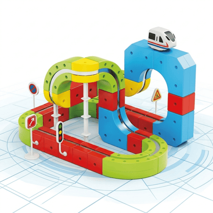 Magnetic Suspension Train Track Set (89 Pieces) - Skills Toy Store