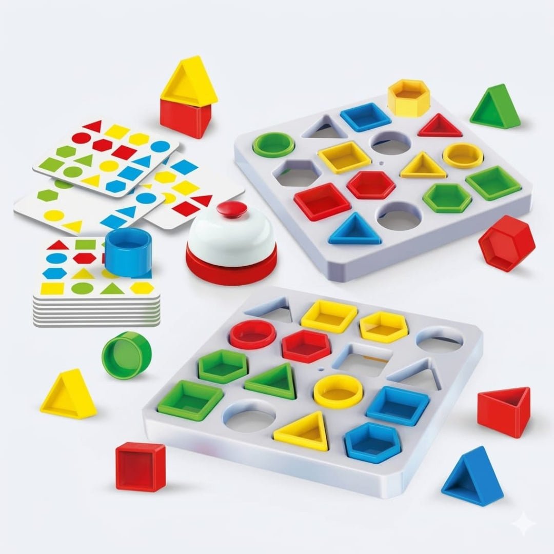مطابقة الأشكال الهندسية مع جرس التحدي - Skills Toy Store