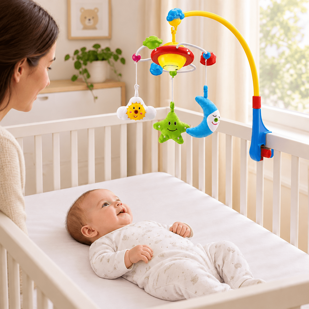 Musical Baby Crib Mobile with Light & Projector - Skills Toy Store