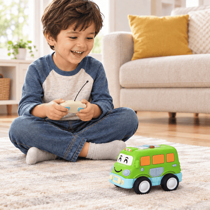 Remote Control Vinyl Bus 🚐 | Lights & Music - Skills Toy Store