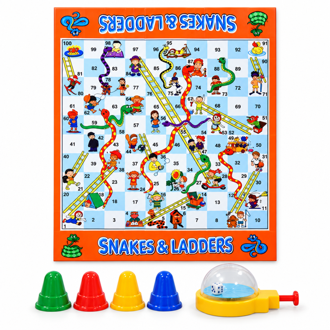 Snakes & Ladders Game Mat with Dice Popper - Skills Toy Store