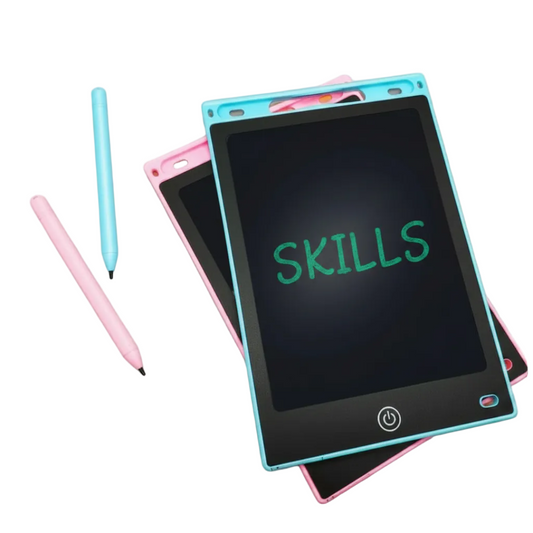 تابلت رسم ذكي للأطفال مقاس 8.5 بوصة متوفر باللونين الوردي واللبني من Skills Toy Store
