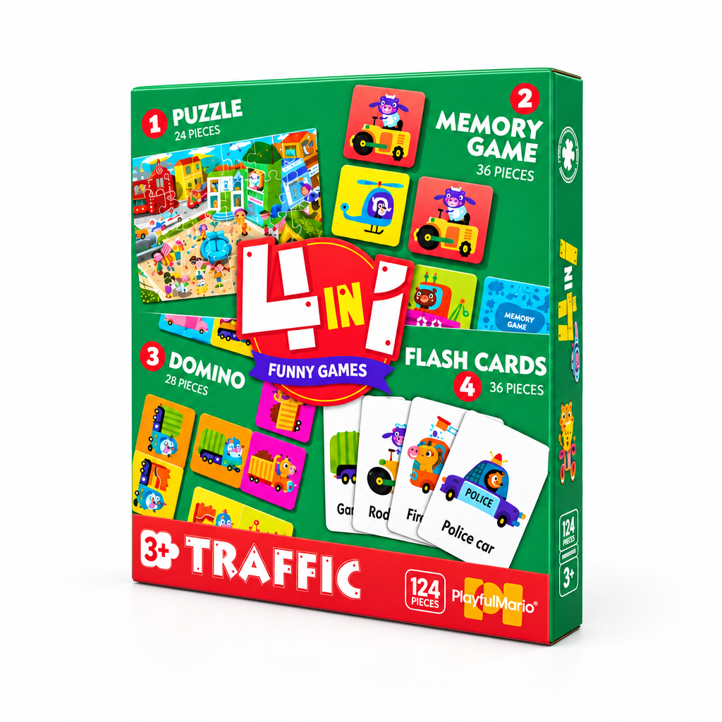 Traffic 4-in-1 Games Set - Skills Toy Store