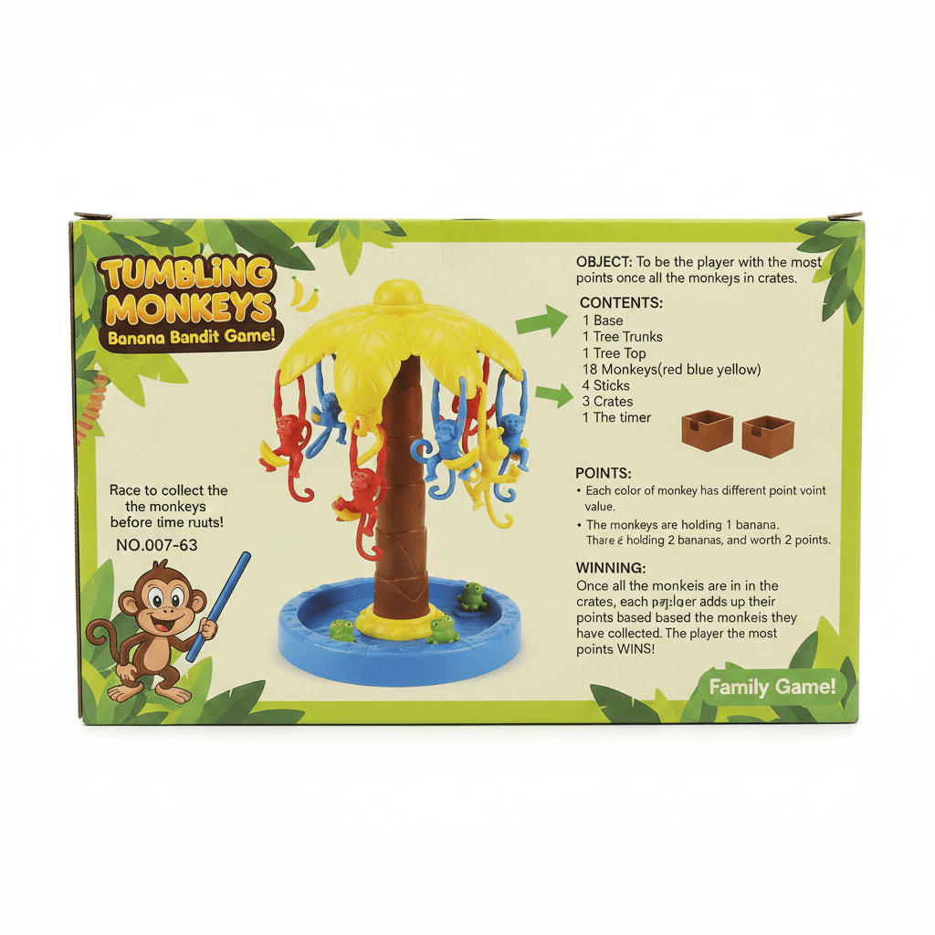 Tumbling Monkeys – Banana Bandit Family Game - Skills Toy Store